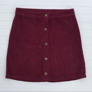 Corduroy button down skirt!